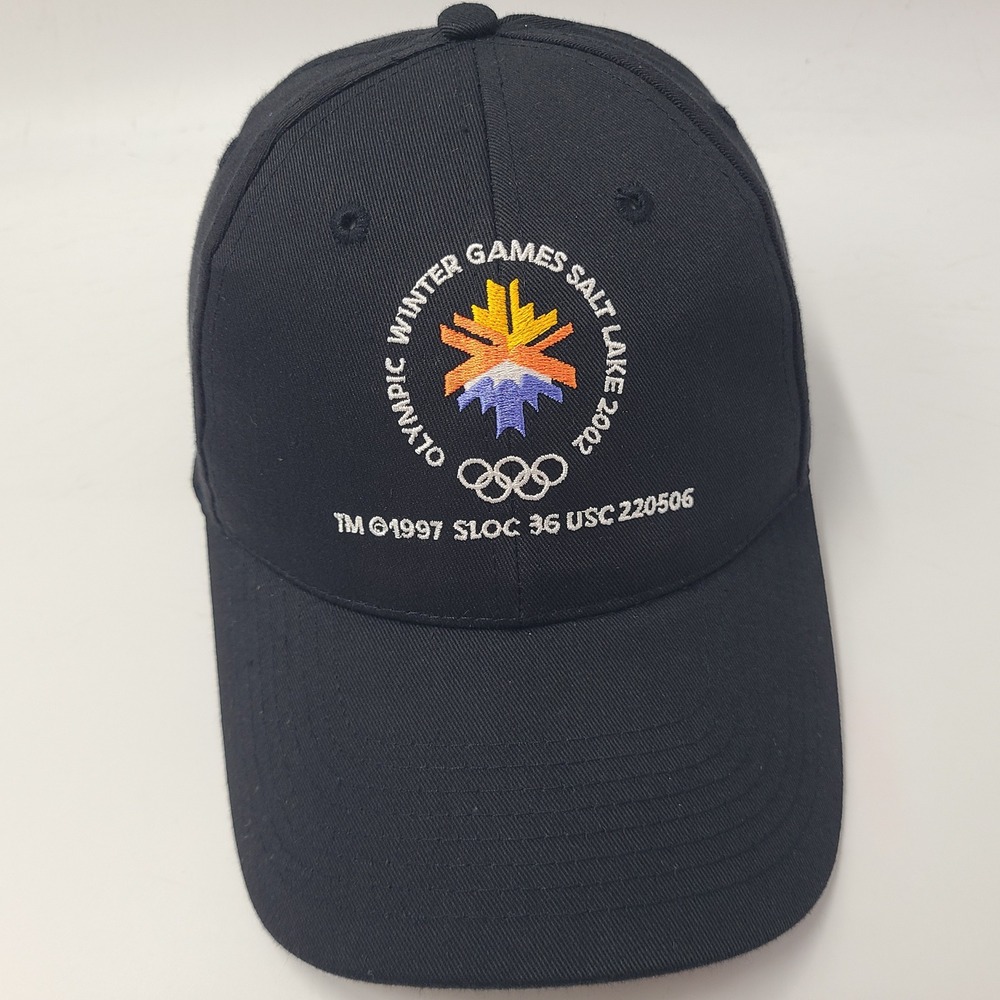Vintage Olympics Hat Snapback Official Black 2002 Salt Lake Winter Games Men